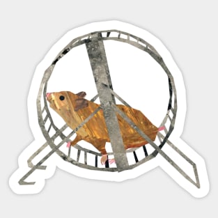 Hamster in Wheel Sticker